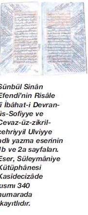 Sünbül Sinân Efendi Rahmetullahi aleyh fotoğrafı